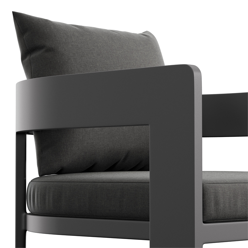 Modway Tahoe Outdoor Patio Aluminum Counter Stool in Charcoal