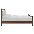 Leni Queen Size Wood Platform Bed Frame in Walnut Heathered Ivory