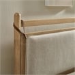 Leni Queen Size Wood Platform Bed Frame in Light Oak Heathered Ivory