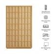 Aiko 64 Inch Tall Japandi Storage Cabinet in Light Oak