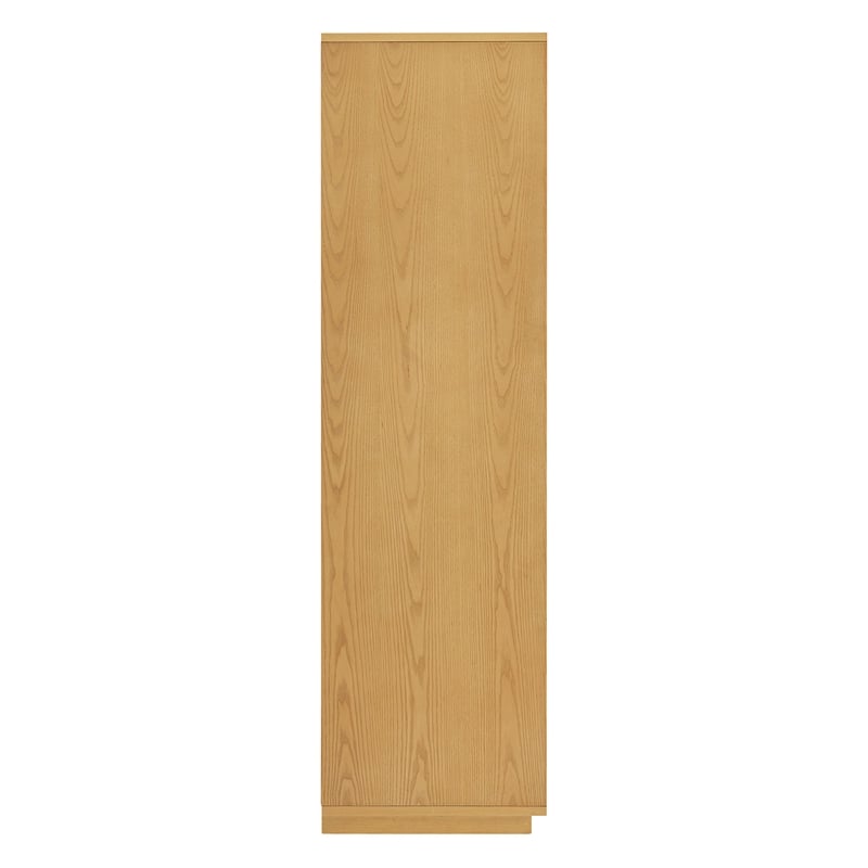 Aiko 64 Inch Tall Japandi Storage Cabinet in Light Oak