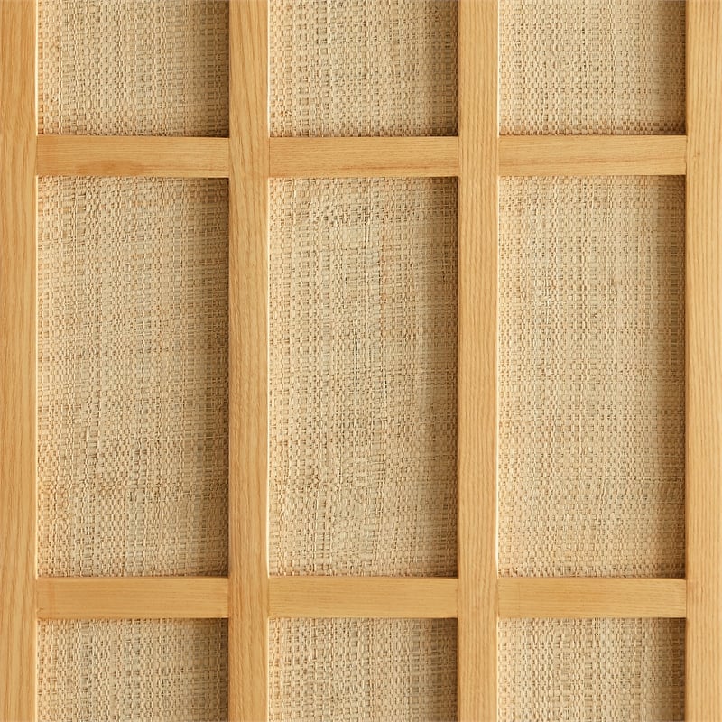 Aiko 64 Inch Tall Japandi Storage Cabinet in Light Oak