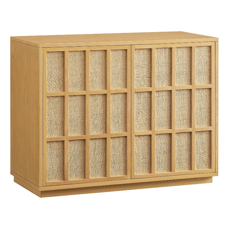 Aiko 39 Inch Japandi Accent Cabinet in Light Oak