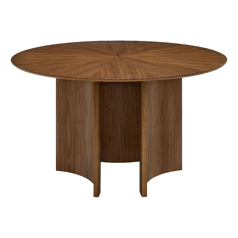 Sloane 54 Inch Round Dining Table in Walnut