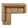 Restore 4-Piece Vegan Leather Modular L-Shaped Sofa in Toast
