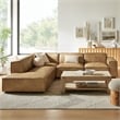 Restore 4-Piece Vegan Leather Modular L-Shaped Sofa in Toast