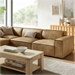 Restore 4-Piece Vegan Leather Modular L-Shaped Sofa in Toast