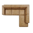 Restore 4-Piece Vegan Leather Modular L-Shaped Sofa in Toast