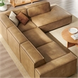 Restore 4-Piece Vegan Leather Modular L-Shaped Sofa in Toast