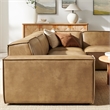 Restore 4-Piece Vegan Leather Modular L-Shaped Sofa in Toast