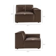 Restore 2-Piece Vegan Leather Modular Loveseat in Espresso