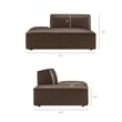 Restore 2-Piece Vegan Leather Modular Loveseat in Espresso