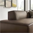 Restore 2-Piece Vegan Leather Modular Loveseat in Espresso