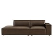 Restore 2-Piece Vegan Leather Modular Loveseat in Espresso