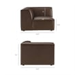 Restore 3-Piece Vegan Leather Modular L-Shaped Sectional Sofa in Espresso