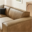 Restore 3-Piece Vegan Leather Modular Loveseat with Ottoman in Toast