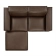 Restore 3-Piece Vegan Leather Modular Loveseat with Ottoman in Espresso