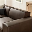 Restore 3-Piece Vegan Leather Modular Loveseat with Ottoman in Espresso