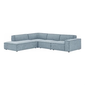 Restore 4-Piece Performance Fabric Upholstered Modular L-Shaped Sofa