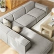Restore 4-Piece Performance Fabric Upholstered Modular L-Shaped Sofa