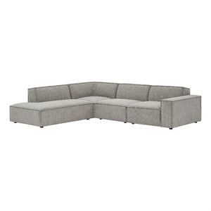 Restore 4-Piece Performance Fabric Upholstered Modular L-Shaped Sofa