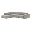 Restore 4-Piece Performance Fabric Upholstered Modular L-Shaped Sofa