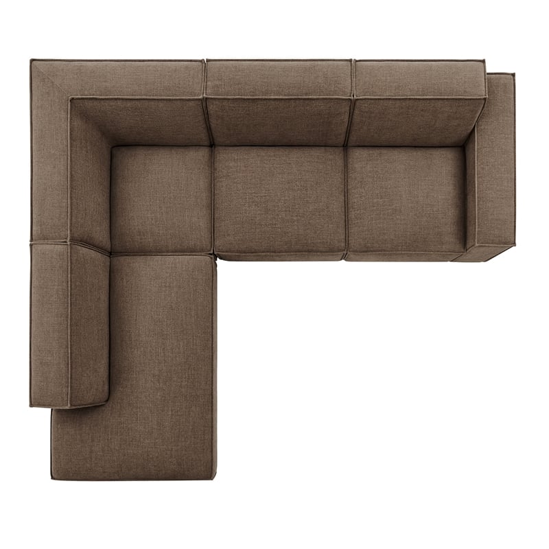 Restore 4-Piece Performance Fabric Upholstered Modular L-Shaped Sofa