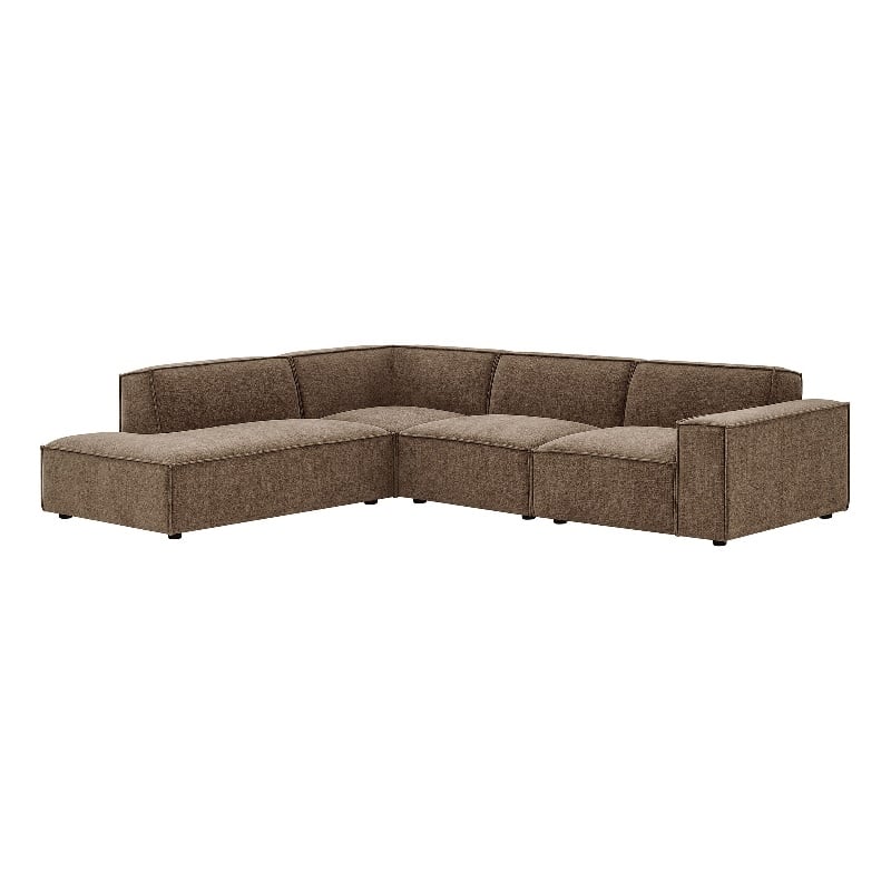 Restore 4-Piece Performance Fabric Upholstered Modular L-Shaped Sofa