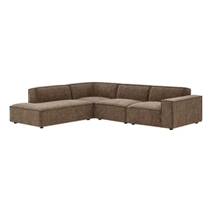 Restore 4-Piece Performance Fabric Upholstered Modular L-Shaped Sofa