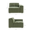 Restore 4-Piece Performance Fabric Upholstered Modular L-Shaped Sofa