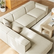 Restore 4-Piece Performance Fabric Upholstered Modular L-Shaped Sofa