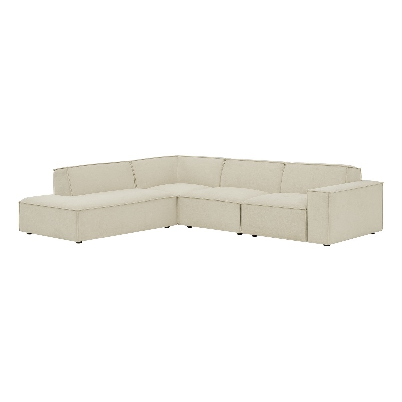 Restore 4-Piece Performance Fabric Upholstered Modular L-Shaped Sofa
