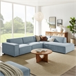 Restore 4-Piece Performance Fabric Upholstered Modular L-Shaped Sofa