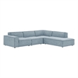 Restore 4-Piece Performance Fabric Upholstered Modular L-Shaped Sofa