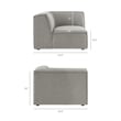 Restore 4-Piece Performance Fabric Upholstered Modular L-Shaped Sofa