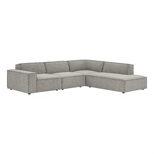 Restore 4-Piece Performance Fabric Upholstered Modular L-Shaped Sofa
