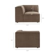 Restore 4-Piece Performance Fabric Upholstered Modular L-Shaped Sofa