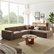 Restore 4-Piece Performance Fabric Upholstered Modular L-Shaped Sofa