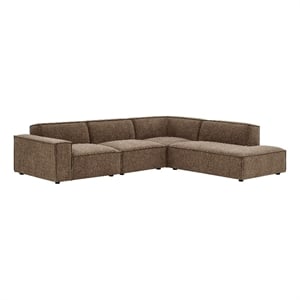 Restore 4-Piece Performance Fabric Upholstered Modular L-Shaped Sofa