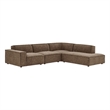 Restore 4-Piece Performance Fabric Upholstered Modular L-Shaped Sofa