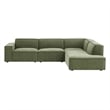 Restore 4-Piece Performance Fabric Upholstered Modular L-Shaped Sofa