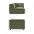 Restore 4-Piece Performance Fabric Upholstered Modular L-Shaped Sofa