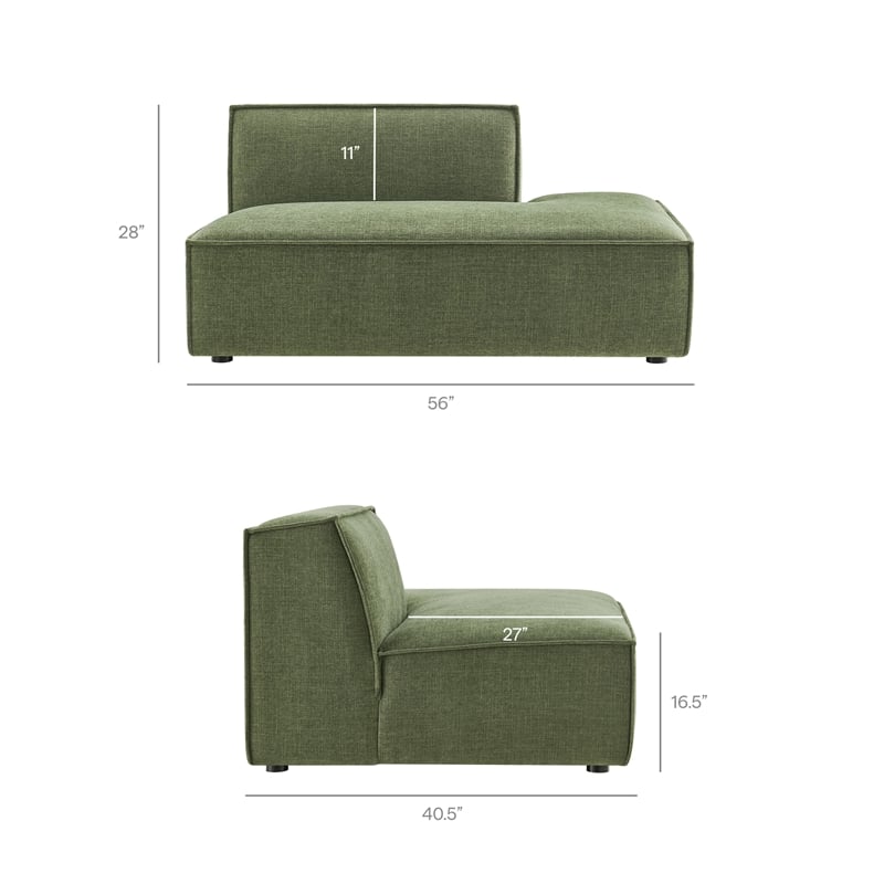 Restore 4-Piece Performance Fabric Upholstered Modular L-Shaped Sofa