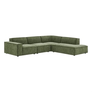 Restore 4-Piece Performance Fabric Upholstered Modular L-Shaped Sofa