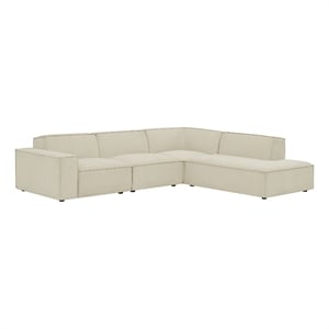 Restore 4-Piece Performance Fabric Upholstered Modular L-Shaped Sofa