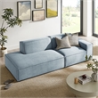 Restore 2-Piece Performance Fabric Upholstered Modular Loveseat in Sky