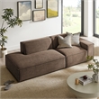 Restore 2-Piece Performance Fabric Upholstered Modular Loveseat in Mocha