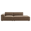 Restore 2-Piece Performance Fabric Upholstered Modular Loveseat in Mocha