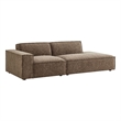 Restore 2-Piece Performance Fabric Upholstered Modular Loveseat in Mocha