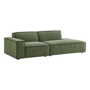 Restore 2-Piece Performance Fabric Upholstered Modular Loveseat in Foliage